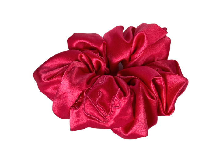 Extra Large Hand Embroidered Mulberry Silk Scrunchie