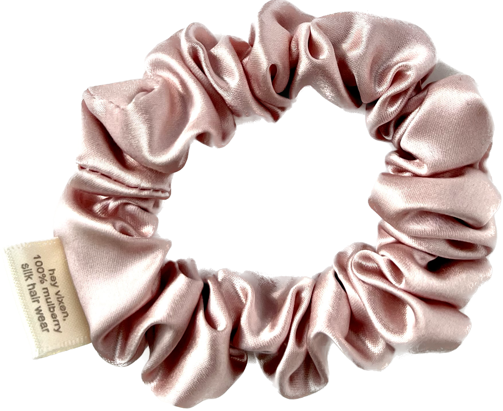 Small Pink Mulberry Silk Hair Scrunchie