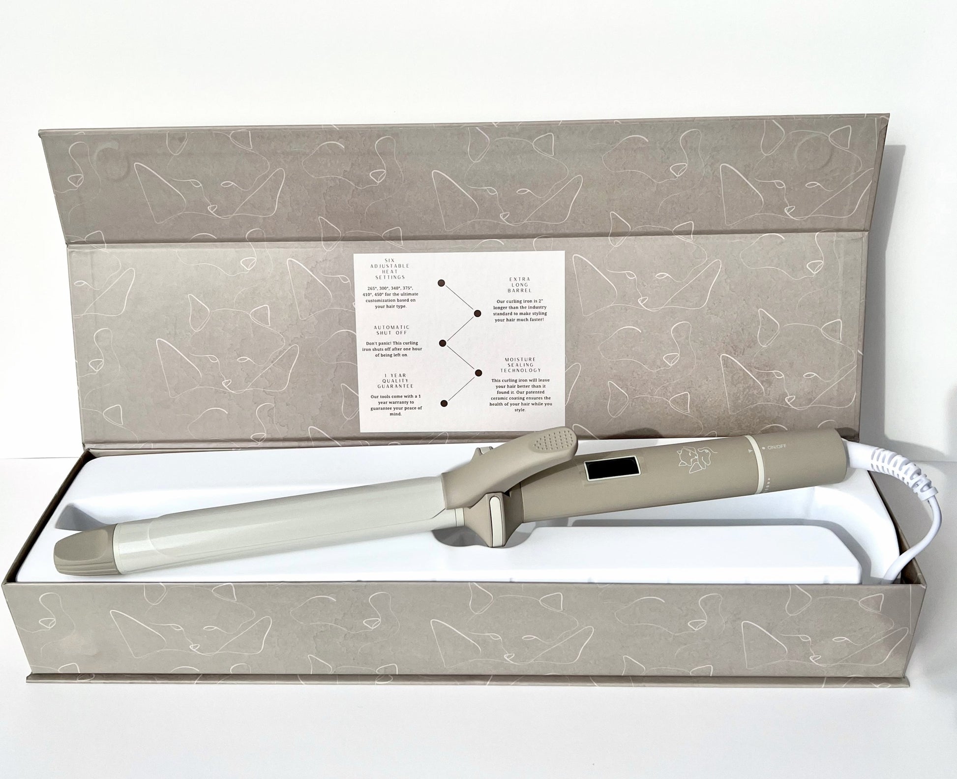 ¾ - 1¼ Nano Ceramic Tapered Curling Iron – Extra-Long